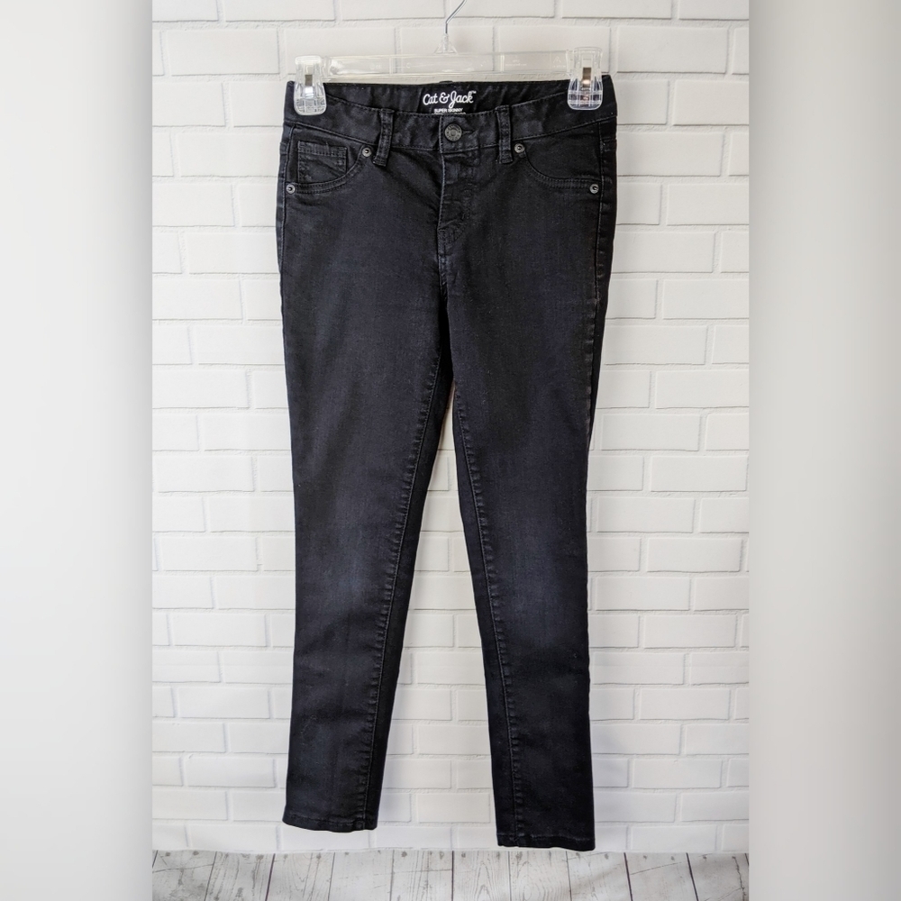 Cat & Jack Super‎ Skinny Black Jeans Kids Girls Teens 12